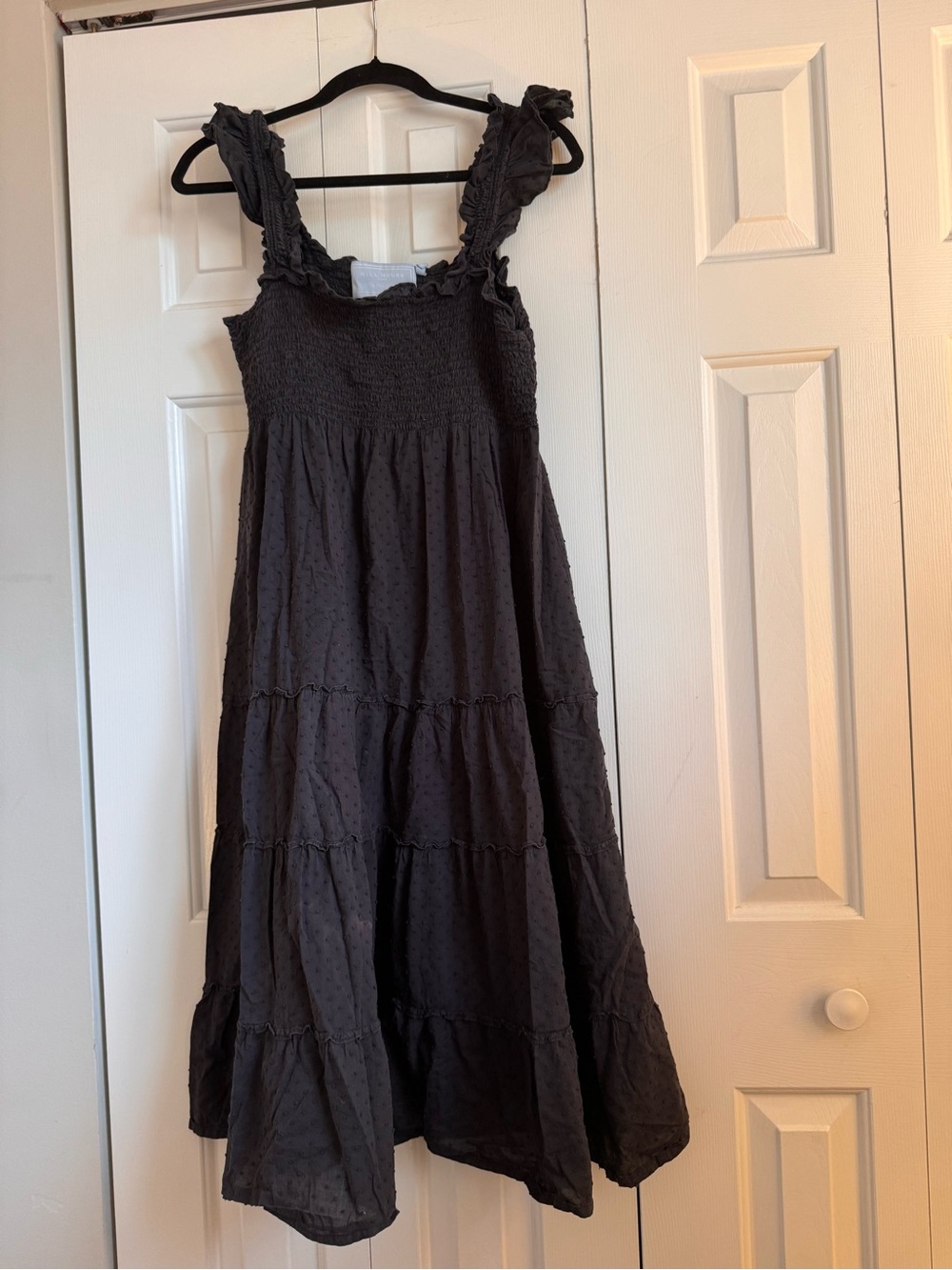 Hill House Ellie Nap Dress black Swiss dot